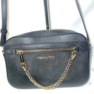 Michael Kors Jet Set Black Crossbody Bag Women's Handbag